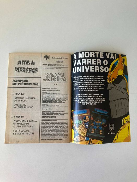 Capitão América Nº172 Fora de Controle (1993) HQ Banda desenhada PT/BR