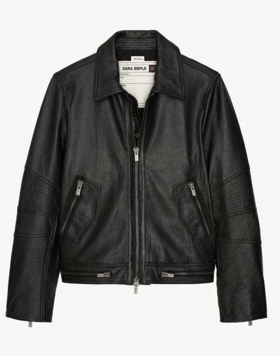 Шкіряна байкерська куртка ZARA BKR JCKT 09