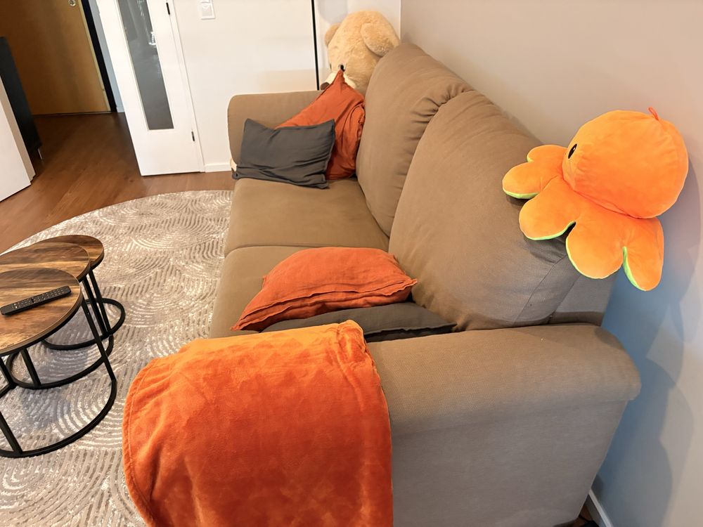 Sofa castanho 3 lugares