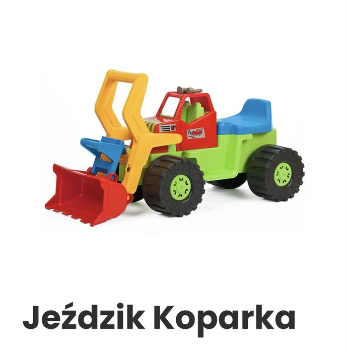 Duza koparka jezdzik ruchoma lycha dla dzieci