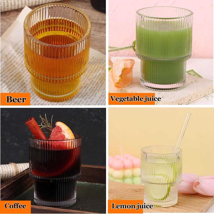 Nowy zestaw 6 szklanek / szklaneczki / literatki / 200ML / MUJUZE !