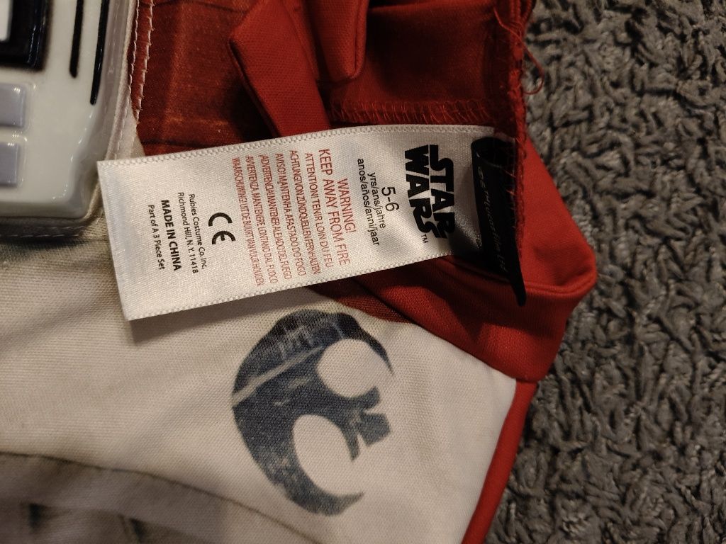 Strój pilota xwinga ,Star Wars, z maską