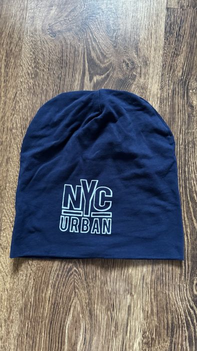 Шапка сіра синя