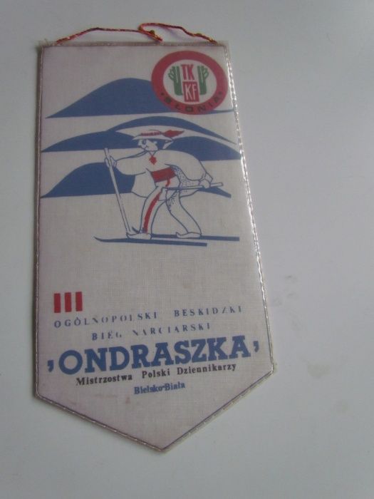 Proporczyk Ondraszka III Bieg Narciarski 1987 Mistrzostwa Dziennikarzy