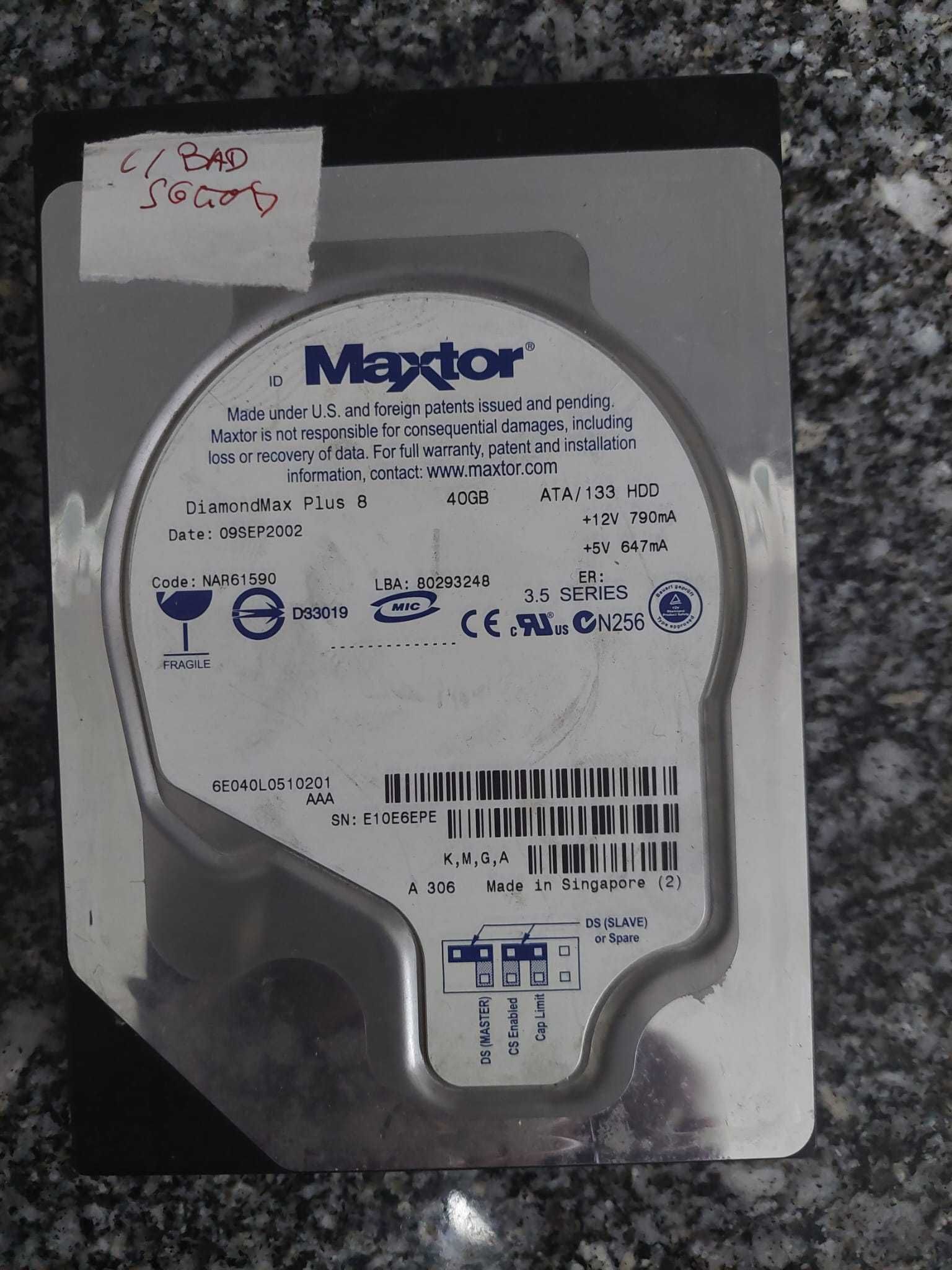 Discos ATA varias marcas e modelos