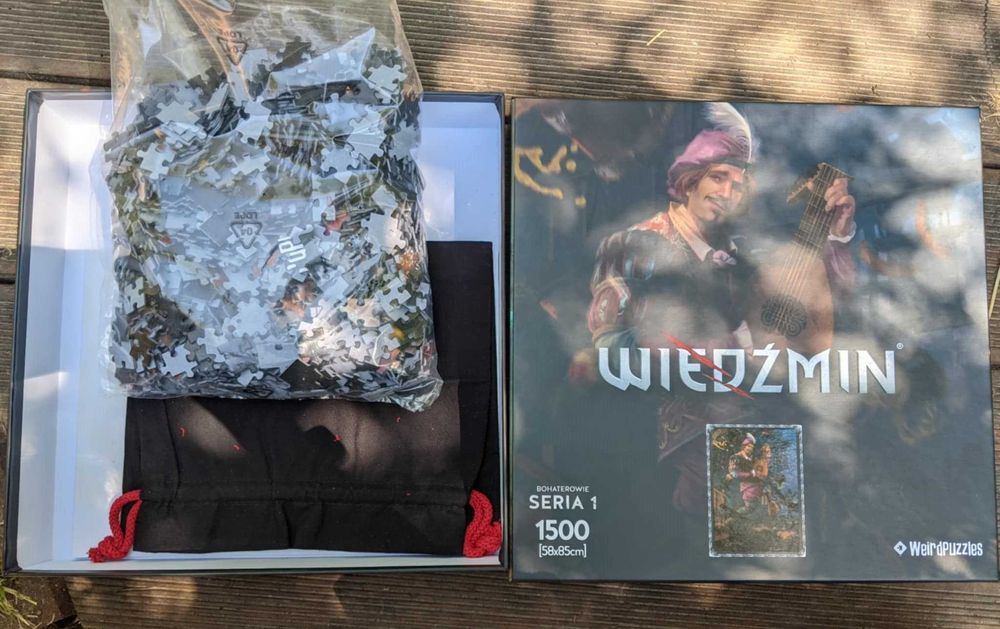 Wiedźmin puzzle jaskier pudełko weirdpuzzles UNIKAT