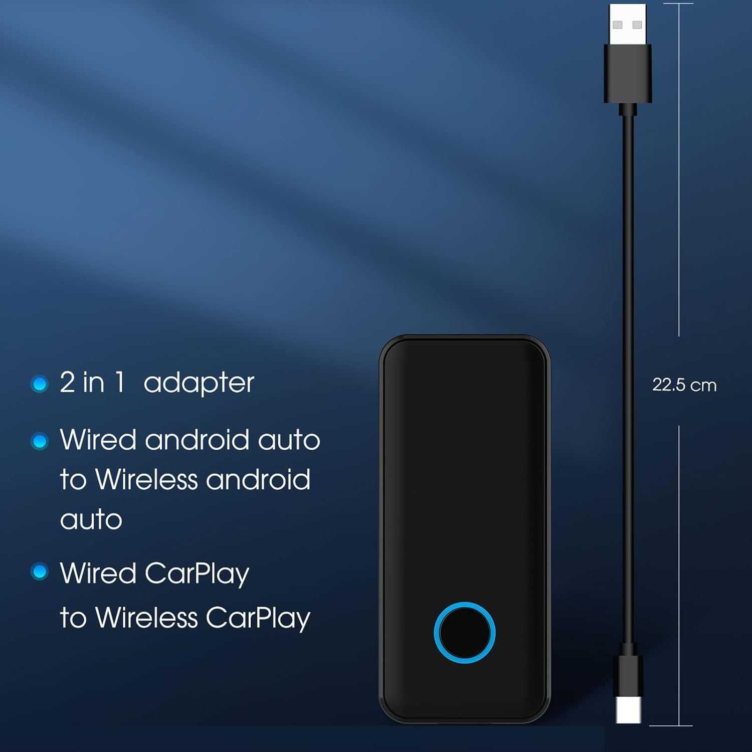 Adapter do CarPlay bezprzewodowy 3 w 1 stabilne połączenie kompaktowy