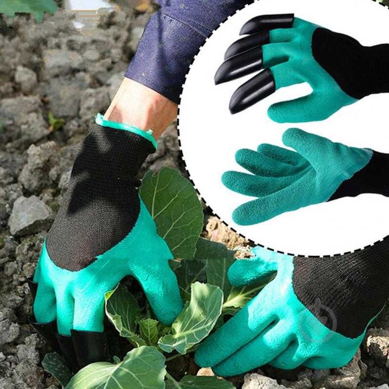 Перчатки Для Садоводства И Огорода С Когтями Резиновые GARDEN GLOVE