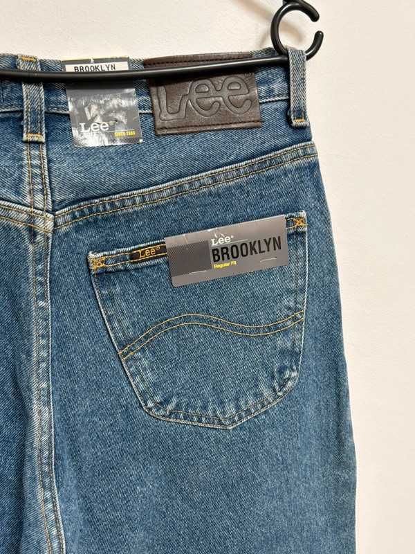 Spodnie męskie Lee Brooklyn W30 L32 jasne jeansy straight 100% bawełna