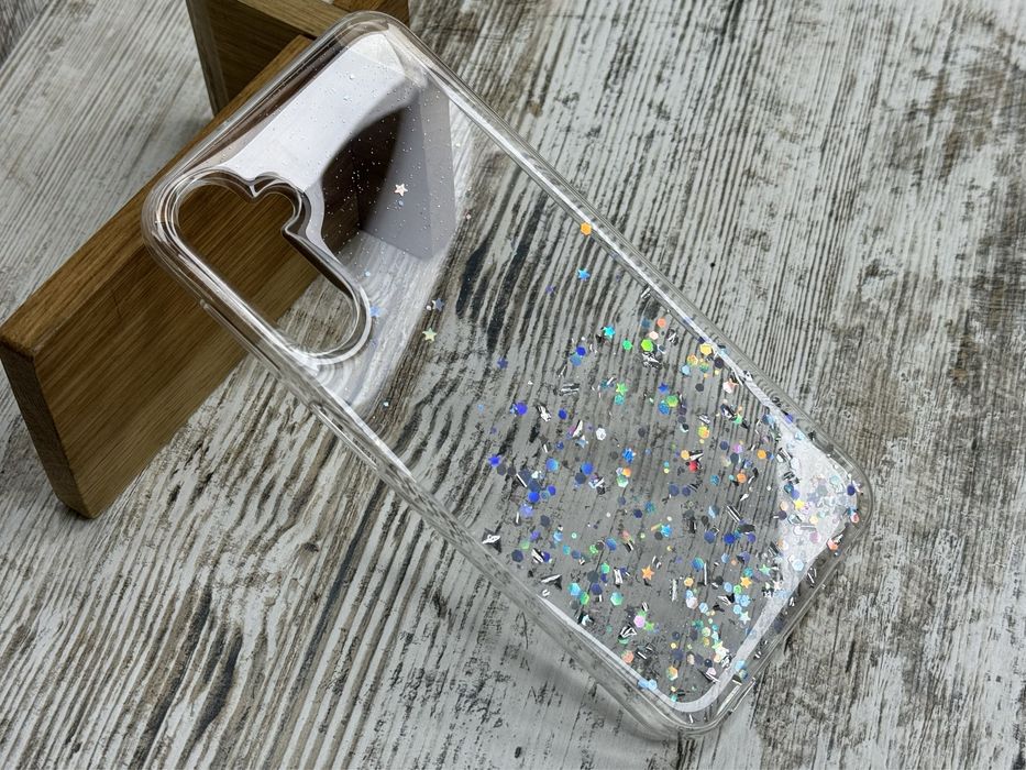 Чехол прозрачный с блестками на Samsung A24/ A34/ A54