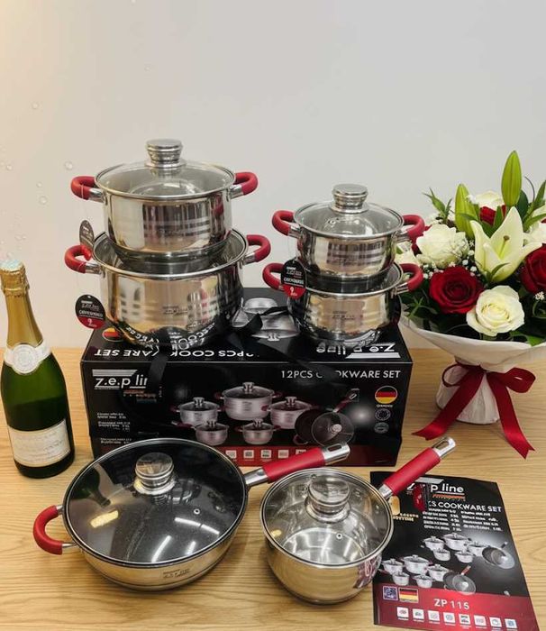 Набор кастрюль, посуды из нержавеющей стали/ кастрюли,сковорода,ковшик