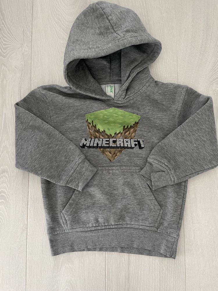 Bluza Minecraft 104 110 szary melanż