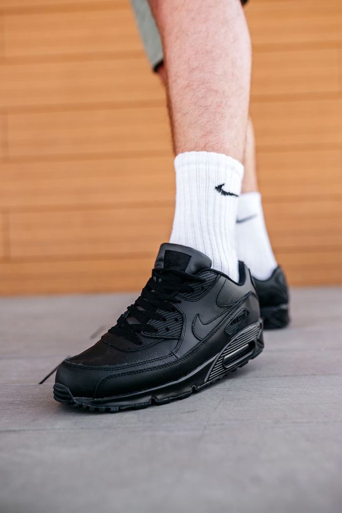 Кросівки Чоловічі Nike Air Max 90 "Black" Топ Premium Без передоплати