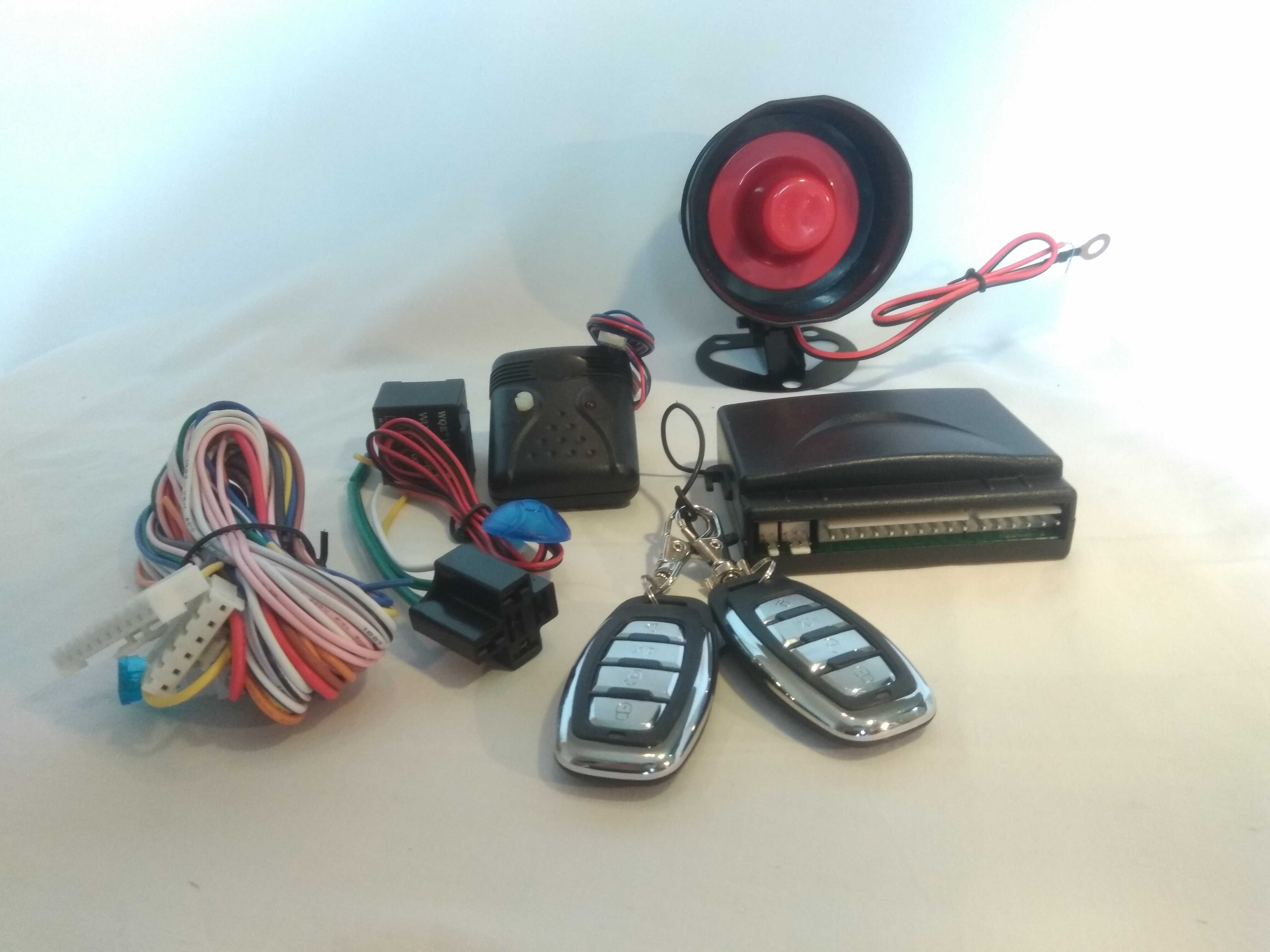 Sistema Kit de fecho central remoto com Alarme sirene carro