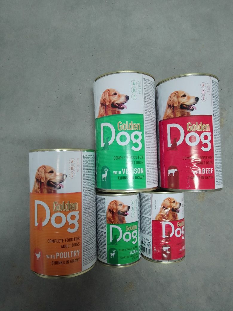 Mokra karma dla psa Golden Dog 1240 g i 415 g