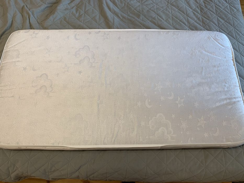 Ліжечко 120*60 Престиж + матрас + наматрацник + простирадло на гумці
