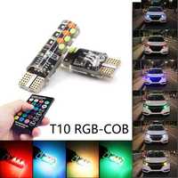 Светодиодные Led лампы стробоскопы в габариты с пультом T10 W5W RGB