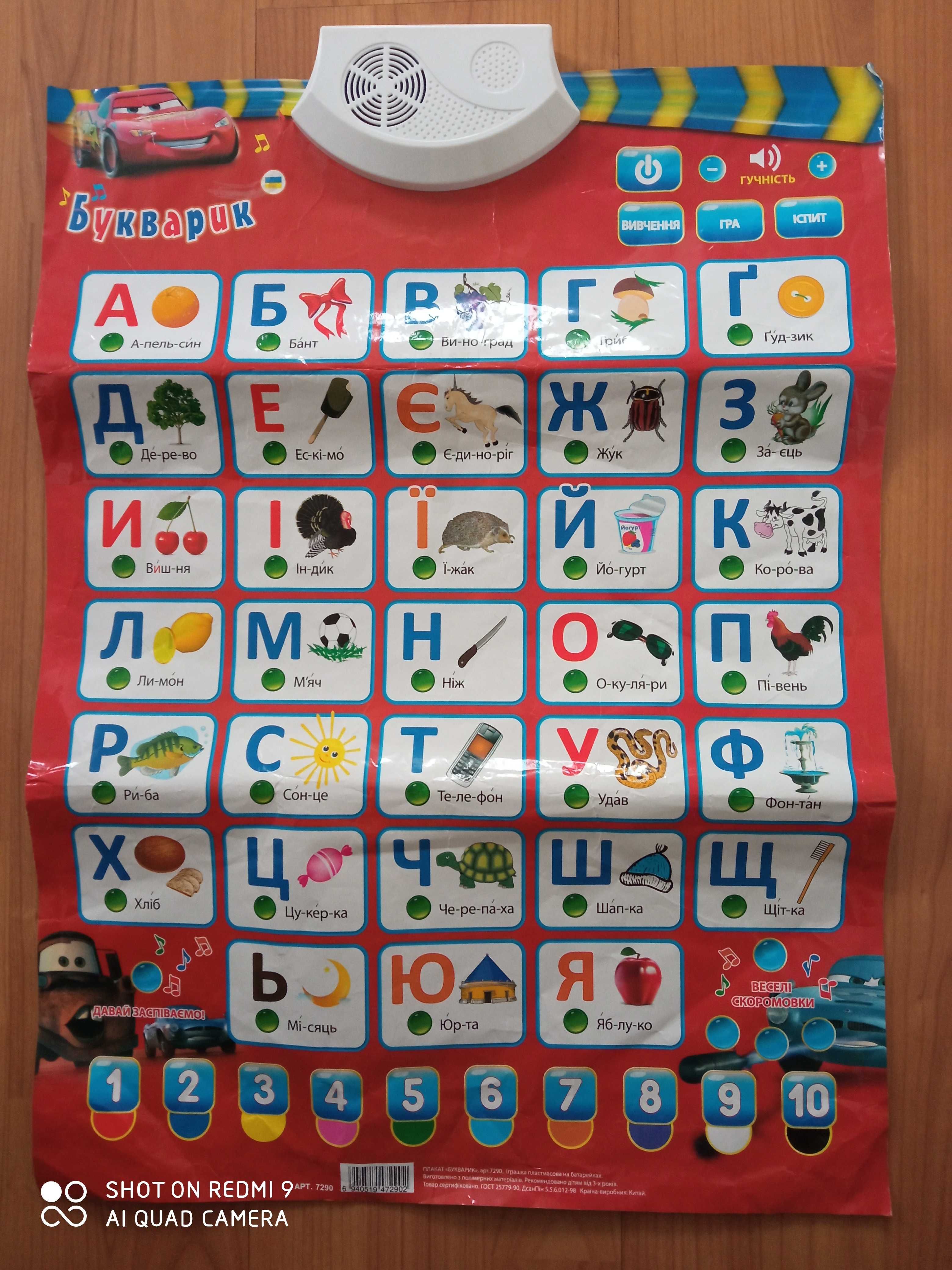 Плакат алфавіт дитячий