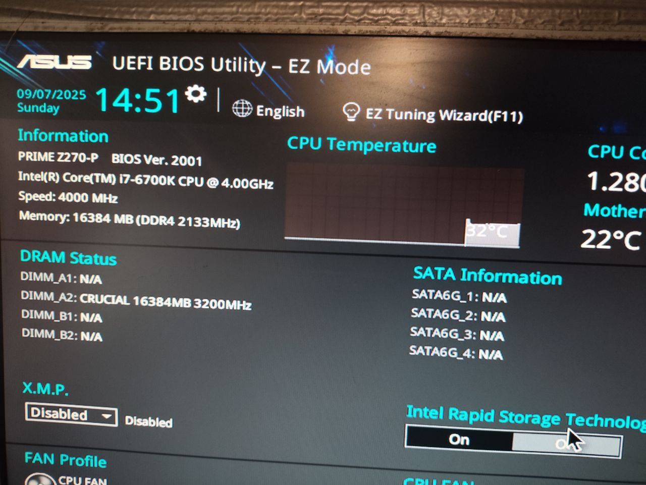 Оперативная память ddr4 Crucial 3200