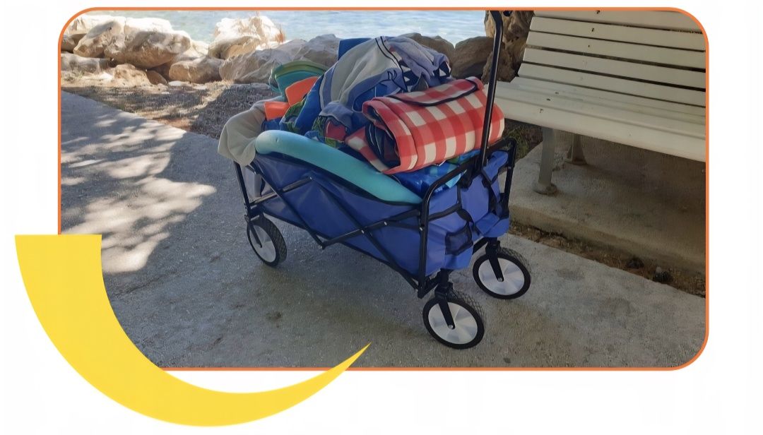 Wózek dla dzieci turystyczny plażowy transportowy