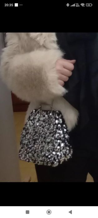 Hit krótkie futerko crop miś futrzak  beż  L. 38/40