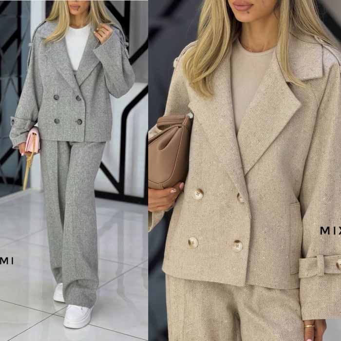 Костюм шерсть на трикотажі