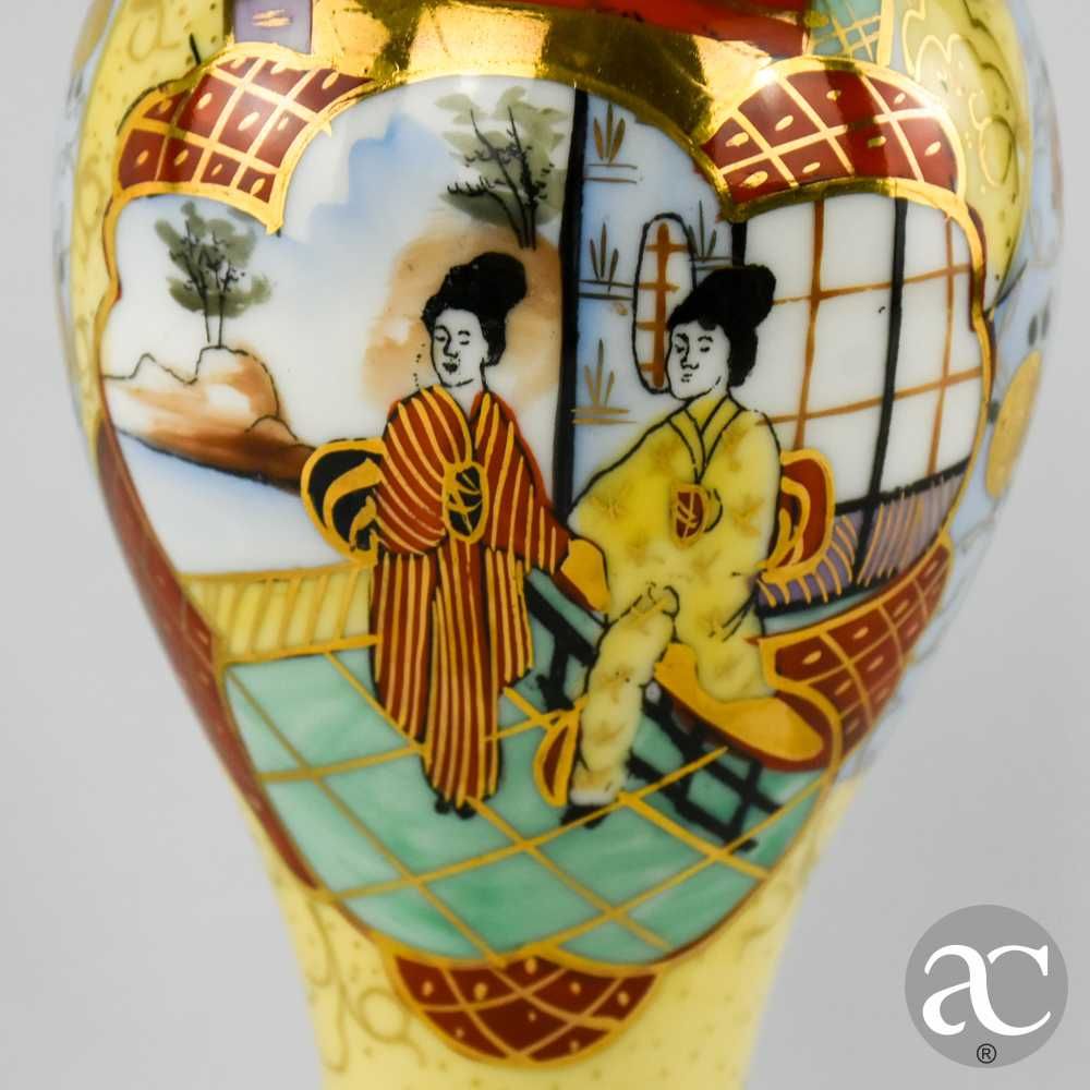Jarra porcelana Vista Alegre, decoração oriental