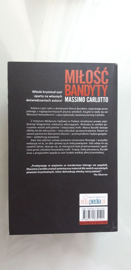 Miłość bandyty. Massimo Carlotto, włoski kryminał noir