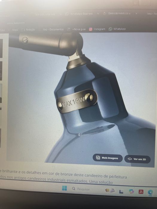 Luminária IKEA como nova verde cinzento