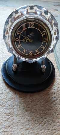 Stary zegar MAJAK Zielona tarcza + Kryształ