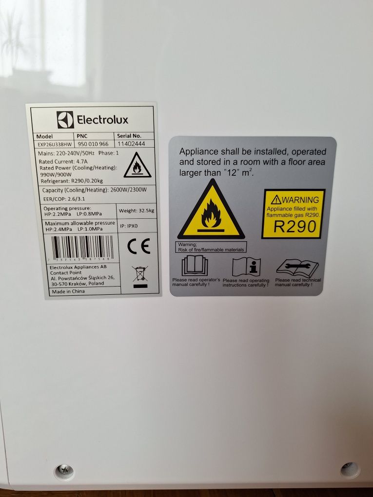 Klimatyzator Electrolux EX26U338HW