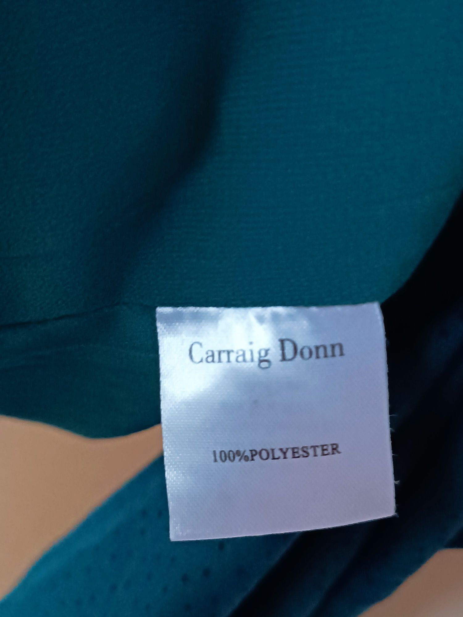 Elegancka bluzka w drobne kropki na długi rękaw butelkowa zieleń