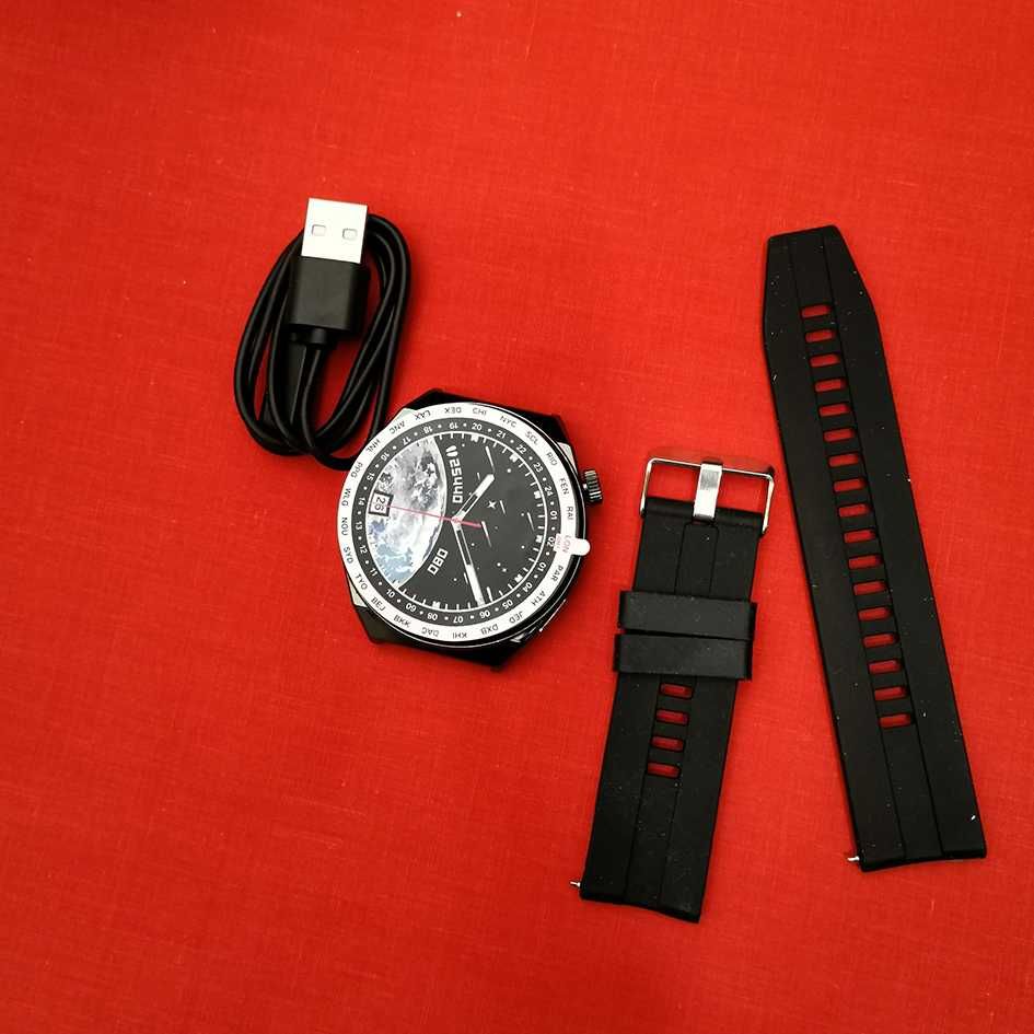 Smart Watch GT3 Pro czarny. Pasek kauczuk