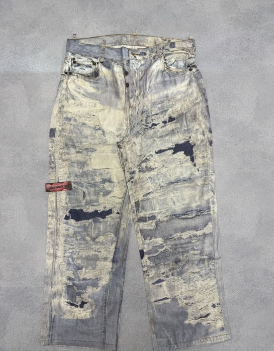 штаны джинсы Acne Studios  blue white M L vetements balenciaga