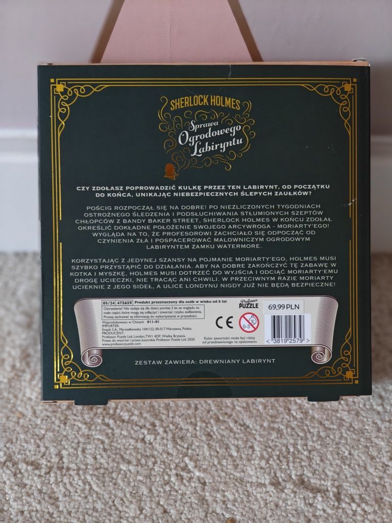 Gra logiczna łamigłówka Sherlock Holmes Sprawa Ogrodowego labiryntu