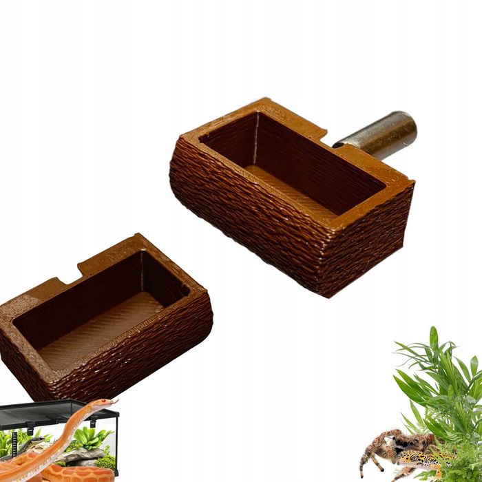 Magnetyczna Miska do Terrarium- Miseczka Wisząca 2x3x1,2 TerraZaplecze