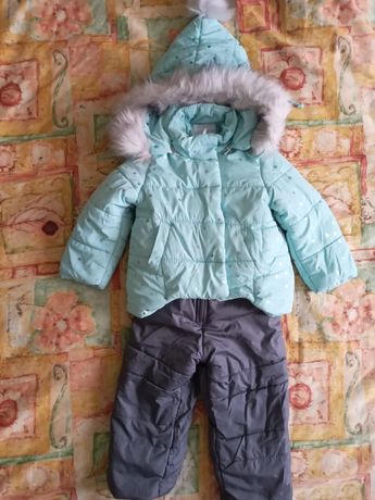 Зимовий комбінзон для дівчинки 1 рік, ріст 86 см. Куртка і штани теплі
