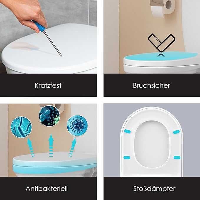 Deska sedesowa wolnoopadająca, Duroplast, Quick-Release