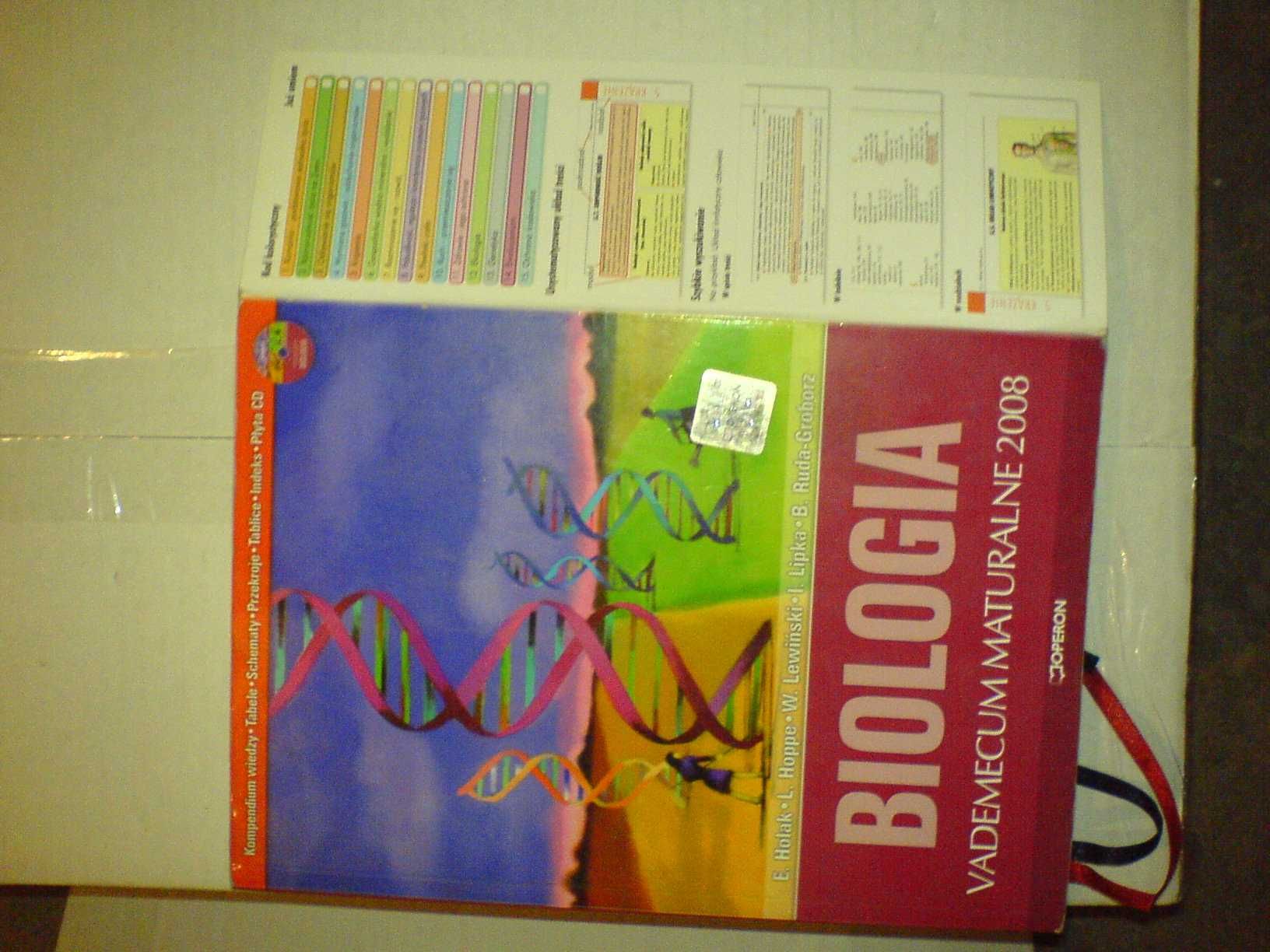 Książka Biologia Vademecum dla Maturzysty 2007 r. 362 str. st. b.dobry