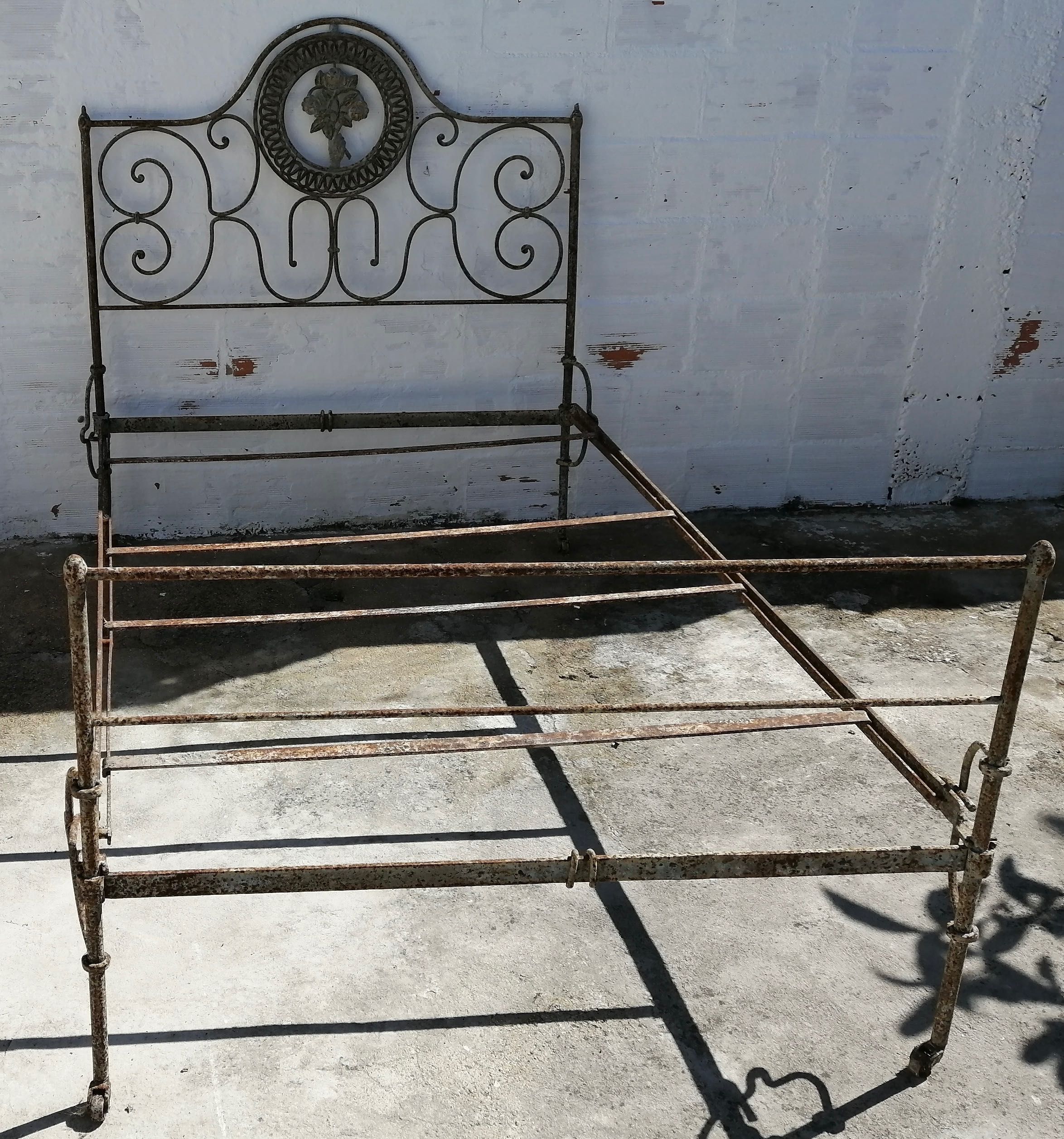 cama de ferro casal para restauro