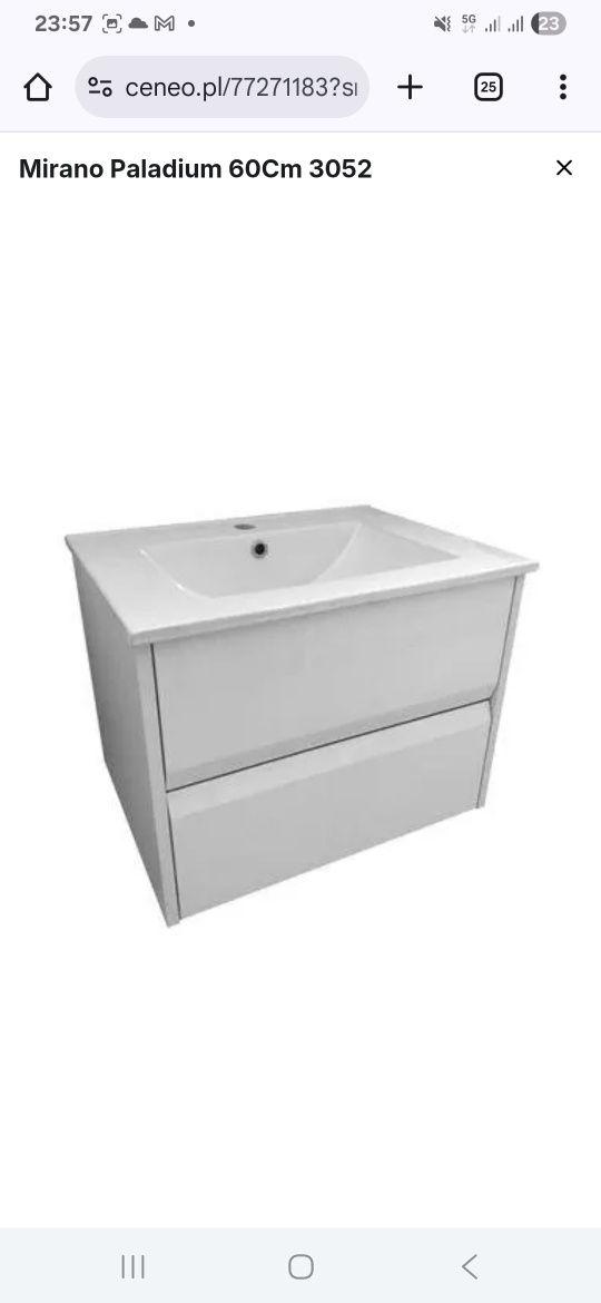 Szafka z umywalką PALADIUM 60cm