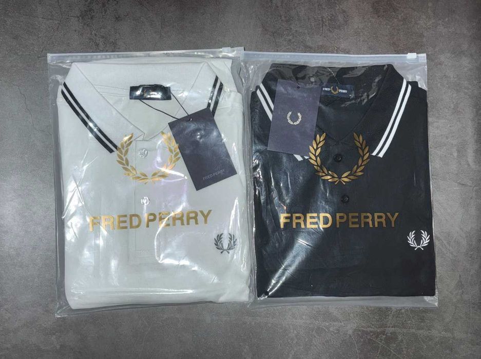Поло fred peryy Футболка фред пери чоловіче поло чорне Фред Пері