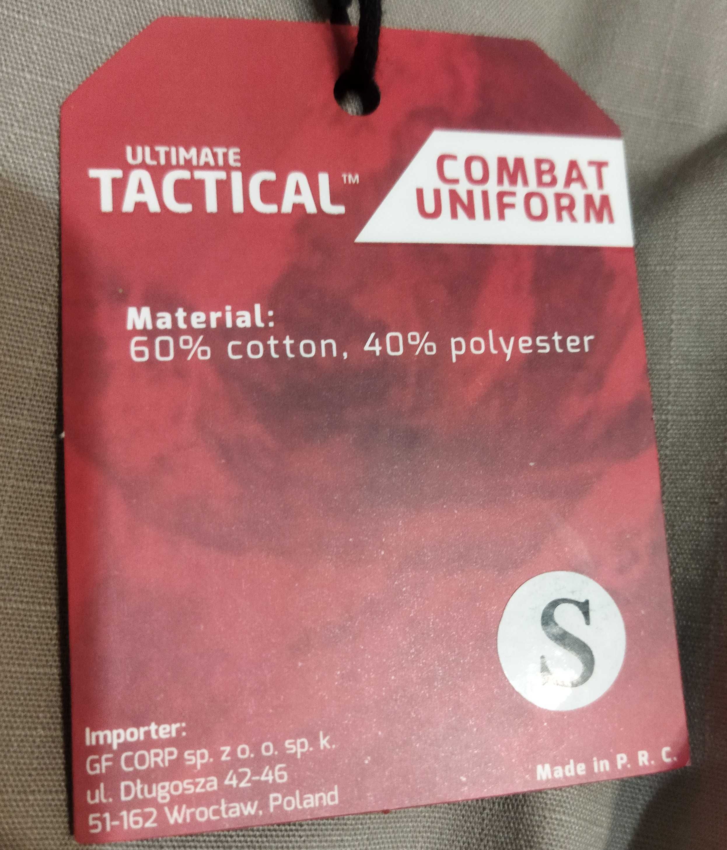 Spodnie bojówki Ultimate Tactical, piaskowe khaki, nowe, rozm. S