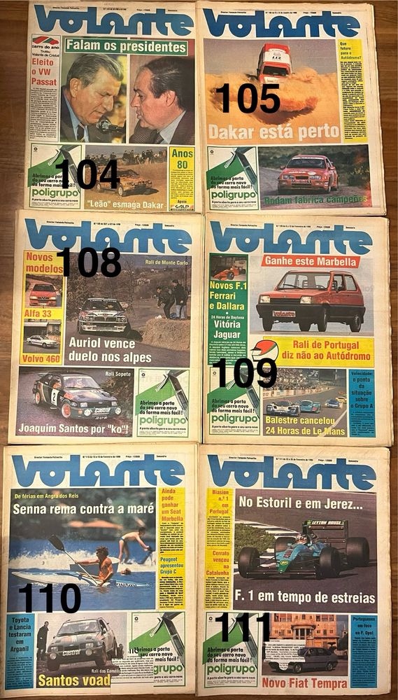 Vendo jornais Volante - ano 1990