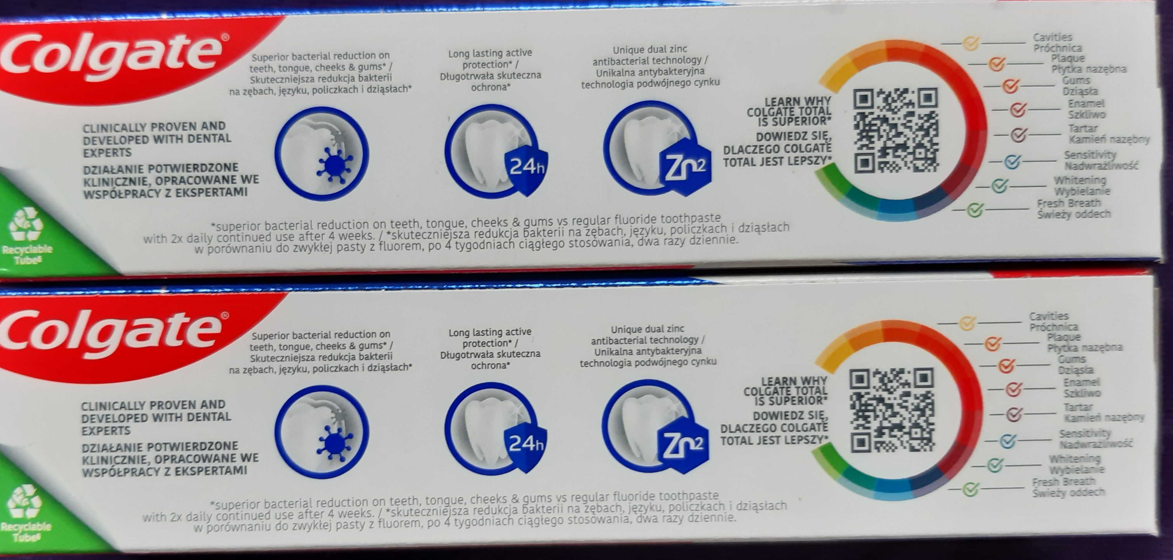 Pasta 2 x colgate Total Withening