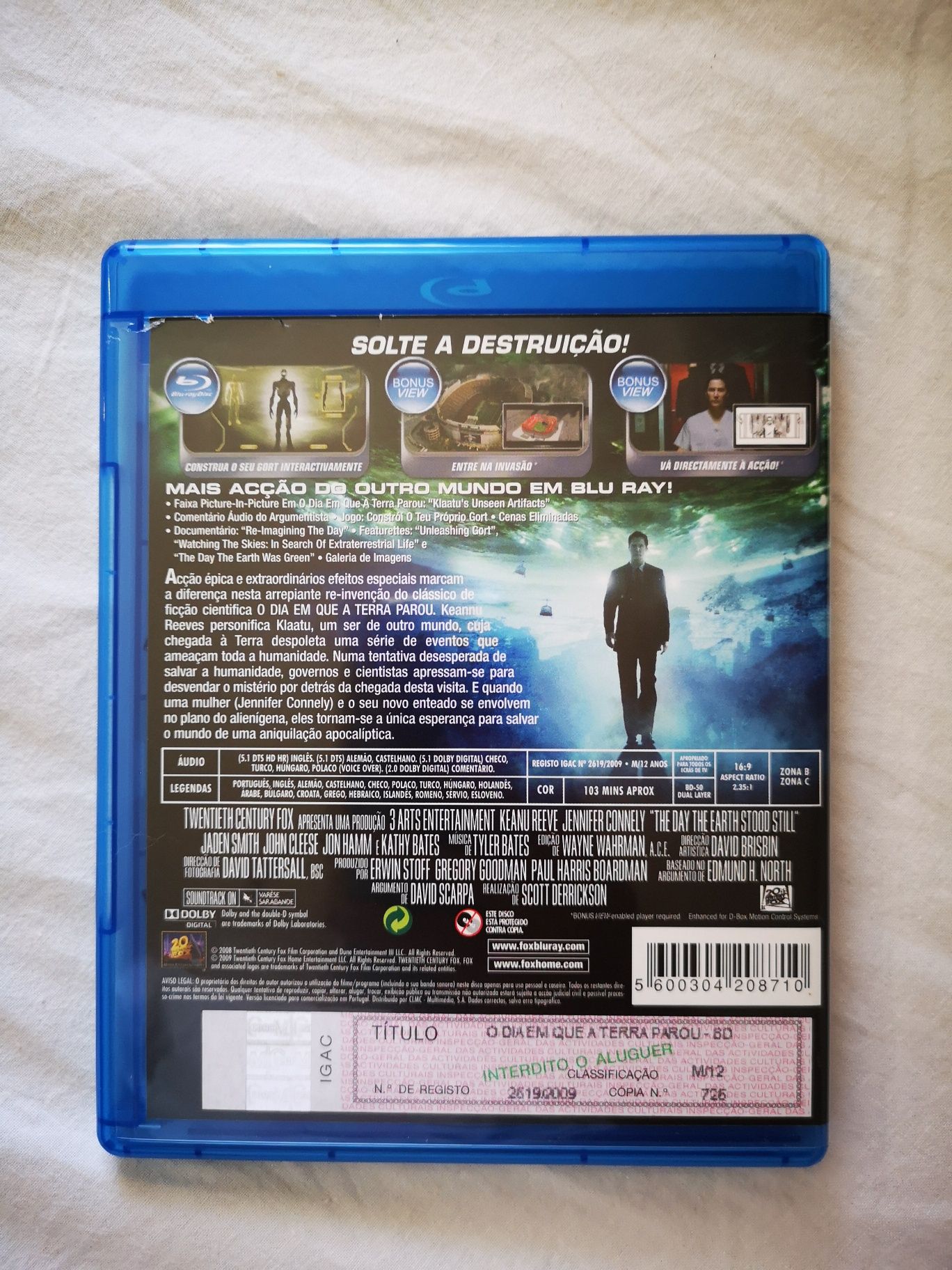 O Dia Em Que Terra Parou - Filme Blu-Ray