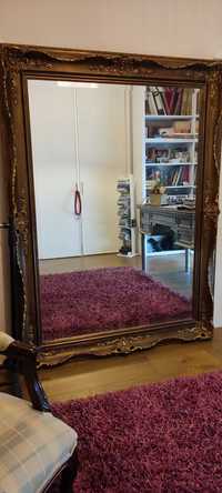 Espelho antigo moldura dourada