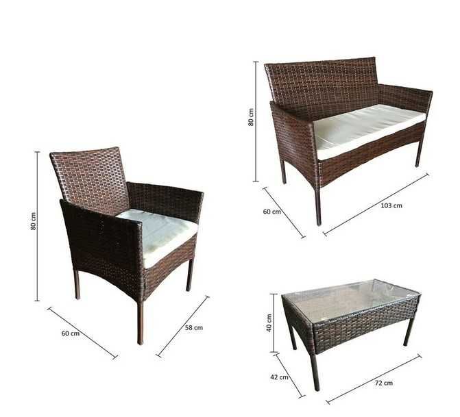 Sofá de terraço e jardim, portes grátis, pagamento na entrega