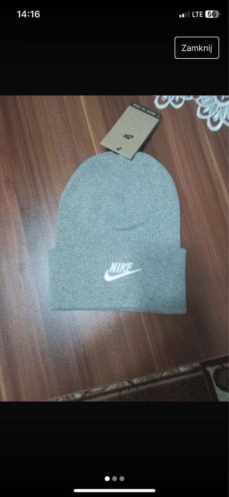 Nowa czapka nike szary kolor