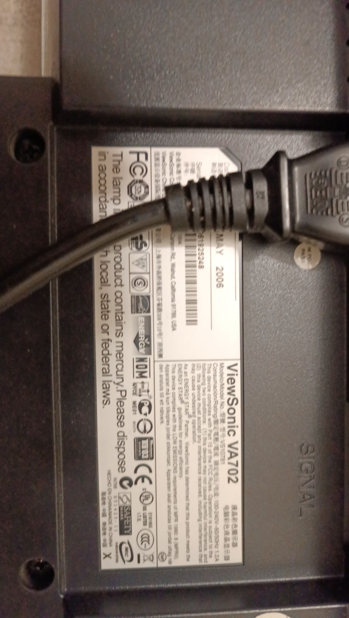 Монітор,(монитор),дисплей ,комп'ютер  View Sonic VA-702
